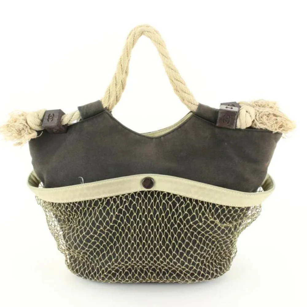 Chanel Clover Flower Rope Handle Fish Net Hand Bag Tote 10cc720s